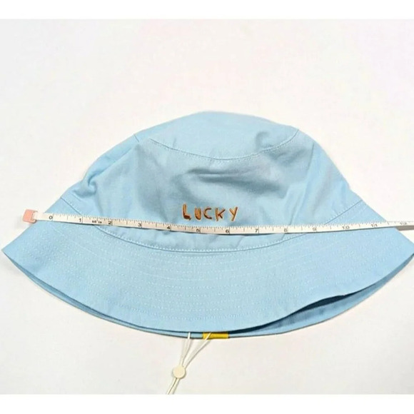 Kerri Rosenthal Women's Cotton Bucket Hat in Smiley Saltwater O/S (MSRP $128) - Picture 6 of 7